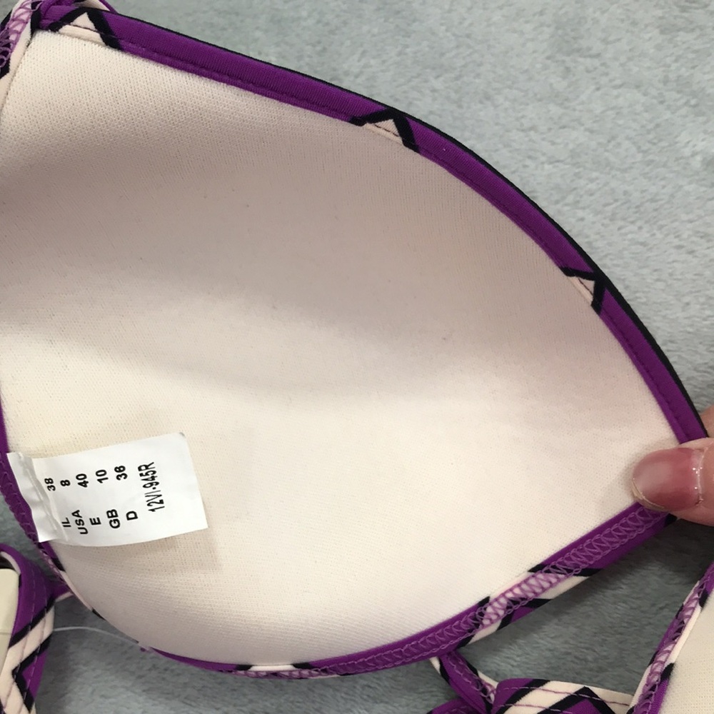 Gottex Virginia Geometric String Bikini Top and Matching Bottom Size 8 New - Picture 9 of 9